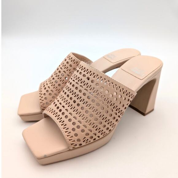 Jeffrey Campbell Caviar-LSR Sandals Women's Nude Leather Size US9 EU40 - Picture 1 of 10